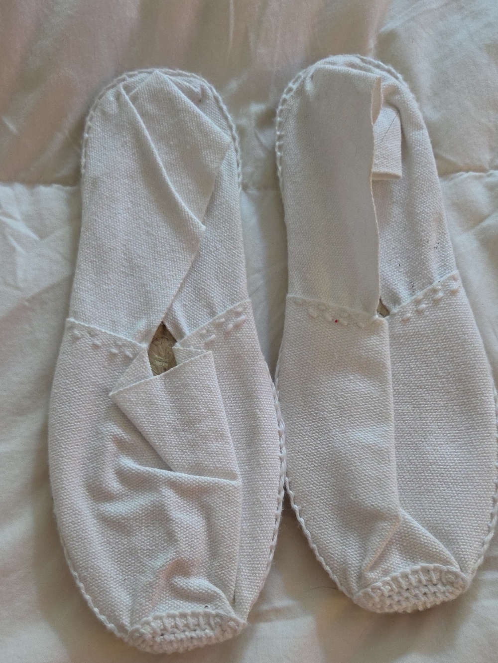 Diegos Hand Made In Spain Women's White Canvas Espadrille Slip-On Shoes